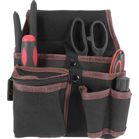 Sacoche multifonctionnelle pour électricien, pochette de ceinture, porte-outils noir (1/5)
