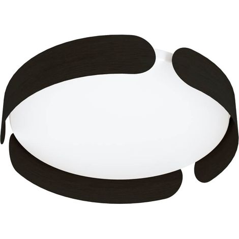 Plafonnier Valcasotto Noir Blanc H: 7.5 Ø: 37cm 3000k (1/3)