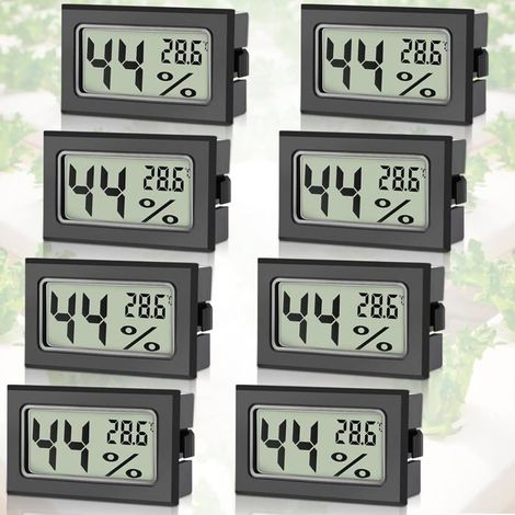 8 Stück Mini Digitales Innenraum-Thermometer, Hygrometer -5070℃ 10%99% RH, THERMOMETER - HYGROMETER
