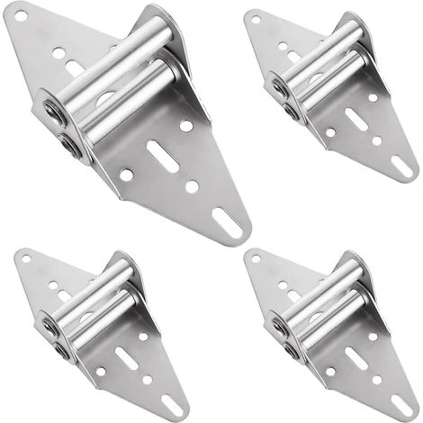 Lot de 4 charnières de porte de garage de calibre 14 5 pour porte de garage robuste - Kit de quincaillerie pour porte de garage résidentielle/commerciale légère