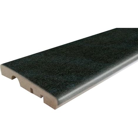 10 pezzi Battiscopa Mdf Rivestito Nero mm 10 x 70 x mm 2400