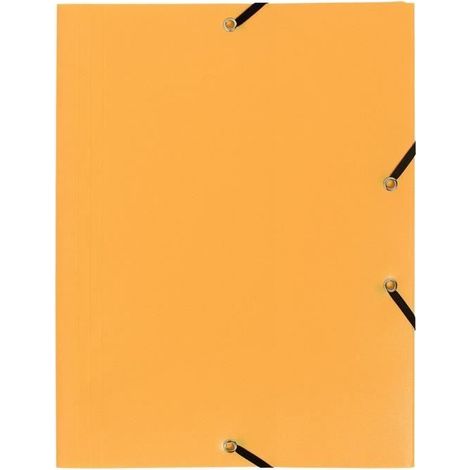 EXACOMPTA Chemise à élastique 3 rabats A4 Polypropylène 4x10e Jaune
