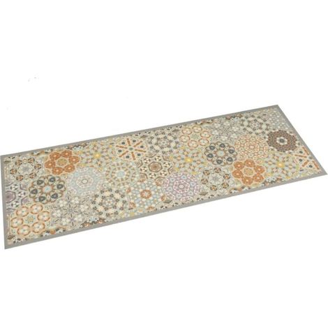 Tapis de cuisine lavable-Tapis de salon-Tapis Chambre impression pastel hexagonale 60x180 cm 459300 (1/5)