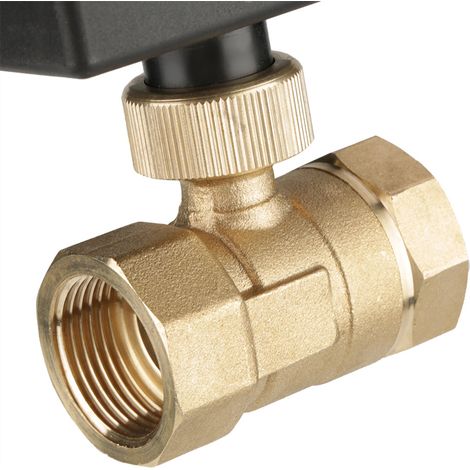 Vanne à bille électrique pour ventilo-convecteur de climatisation, vanne électrique à deux voies, vanne à bille électrique DN20, trois fils, deux commandes, 220 V CA (1/5)