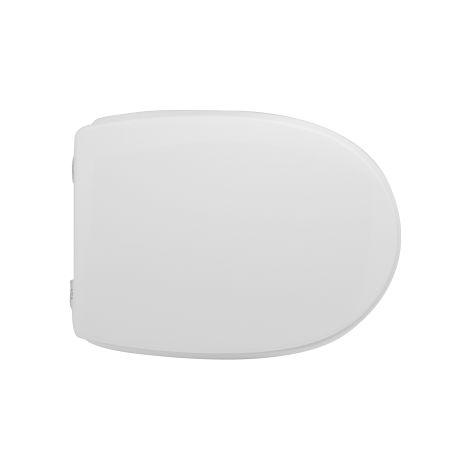 Abattant de toilette pour vase blanc Azzurra XIXe'me sie'cle 44-46,5 x 35,5 cm abattant de toilette avec charnie'res re'glables en fonte de bois