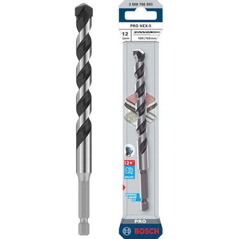 BOSCH BROCA PRO HORMIGON HEX LONGLIFE=12x100x150 MM=2608588157 (2608706993)