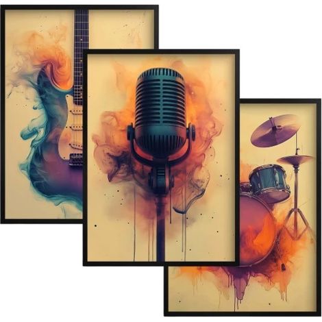 Poster da parete con cornici Quadri da parete moderni Musica Chitarra (1/5)