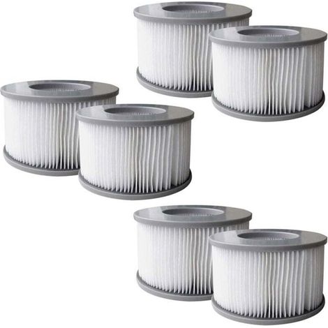 Pool filter for MSPA inflatable pools, upgraded cartridge pump, 6-piece set (1/4)
