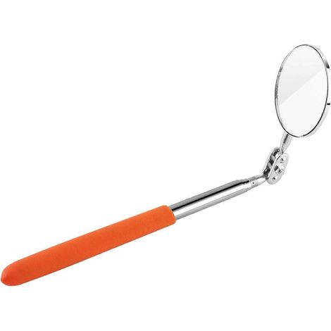 Miroir d'inspection télescopique pour voiture, outil manuel de détection à lentille ronde extensible 50600 mm avec poignée et couvercle (1/4)