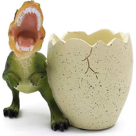 Schreibtisch-Organizer/Reiniger im Dinosaurier-Design: Dieser Stiftehalter im Dinosaurier-Design verleiht jedem Arbeitsplatz einen Hauch von Eleganz, und das umweltfreundliche Harz gewährleistet seine (1/5)