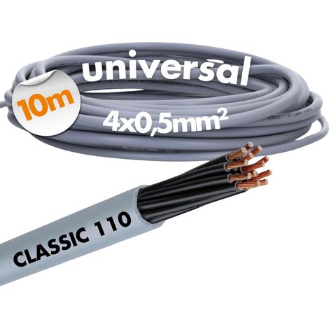 10 metri Lapp 1119754 Cavo di comando Ölflex Classic 110 4X0,5mm² in PVC senza conduttore di protezione verde/giallo, grigio (1/4)