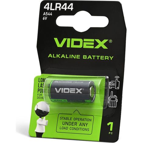 Batteria alcalina Videx 4LR44/A544, 1 pz. in blister