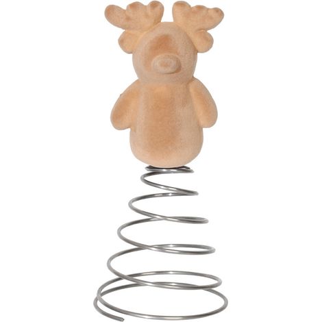 Decorazione per la cima dell'albero di Natale in tessuto morbido, 23,5 cm - Kaki