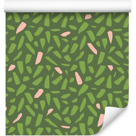 Papier peint à motifs de feuilles de citron vert et d'olivier pour salon et chambre 50x1000 cm (1/5)