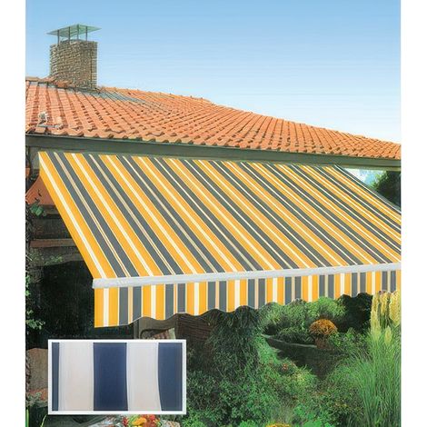 Store Banne � Bras R�tractables 395 x 250 cm Motif P2009 en Aluminium Enroulable