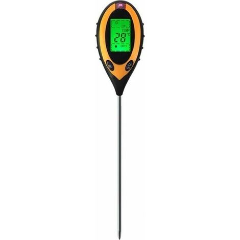 Professional Soil PH Meter, 4 in 1 LCD Display Temperature Humidity Garden Solar Light Tester with Backlight, 1pc MUMU (1/4)