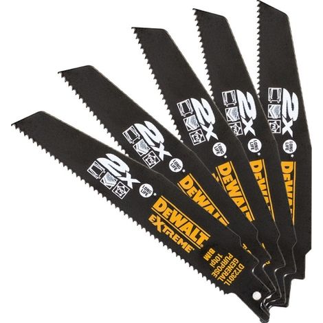 DEWALT DT2301LQZ 152 MM G/P 2 X VIE SABRE LAMES (LOT DE 5)