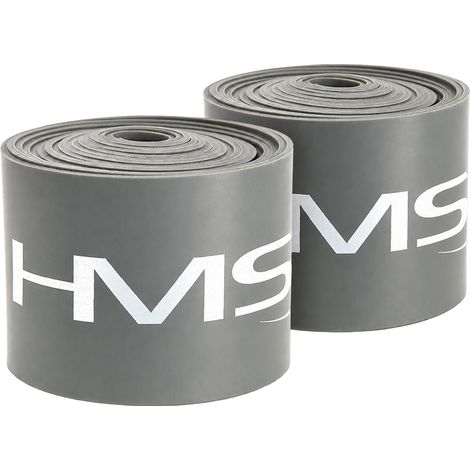 Gray Rubber Exercise Band - Floss, Resistance Training, 2-Pack (1/5)
