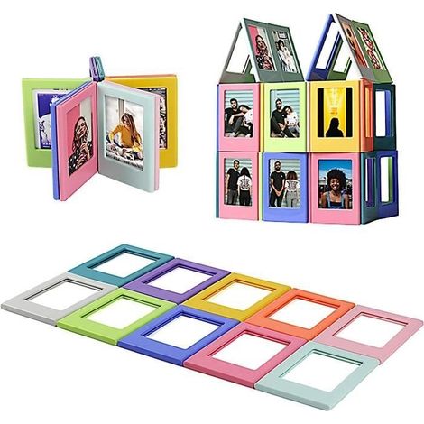 (Bunte) Magnetische Bilderrahmen – Kreativ – 10 Stück – Bunt – Personalisierbar – Stoßfest (1/4)