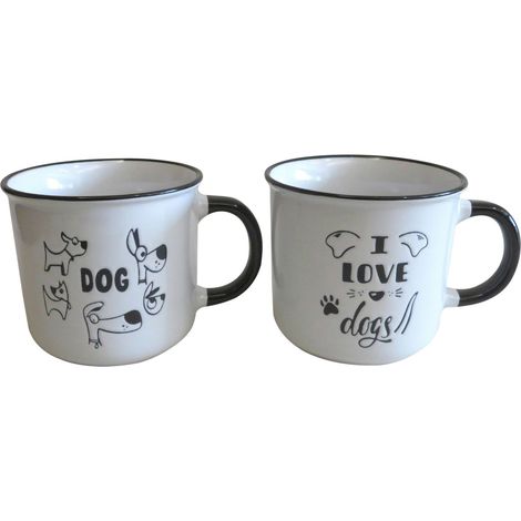Mömax Tassenset Dogs Schwarz/Weiß 2-teilig (1/5)