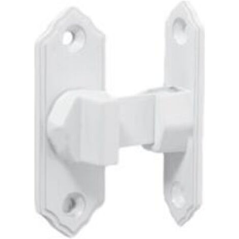 Verrou de porte coulissante à 90 degrés, loquet de verrouillage de porte coulissante à angle droit, loquet de verrouillage de porte à 90 degrés (blanc) (1/3)