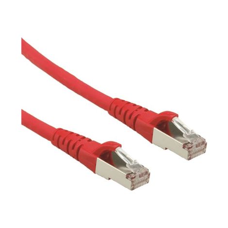 Rotronic ROLINE Cable de conexión Cat.6A S/FTP (PiMF), Nivel de componente, LSOH, Rojo, 0,5 m