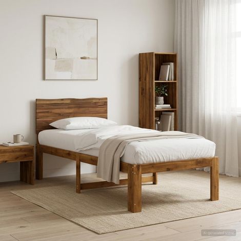 Estructura de Cama Individual con Cabecera ROSTOCK Natural (1/5)