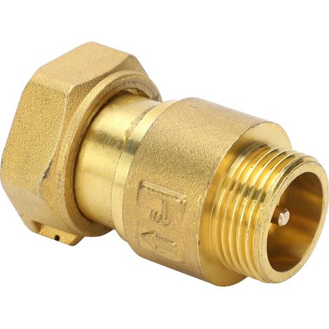 Clapet anti-retour unidirectionnel pour compteur d'eau télescopique pivotant, raccord fileté en laiton DN25 x 32 (1/5)