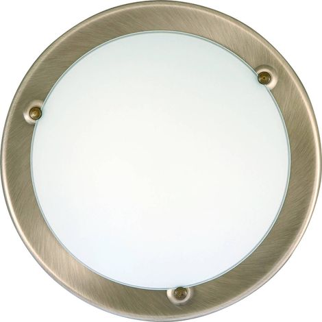 Plafonnier verre rond 28,5 cm E27 brun Rabalux Ufo 5203 (1/3)