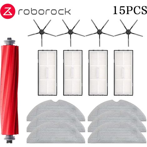 (Gris clair) Brosse latérale principale, filtre HEPA, brosse de nettoyage du sac à poussière, compatible avec les aspirateurs robots Roborock S7 Maxv Ultra et S7 Pro Ultra. Accessoires (1/4)
