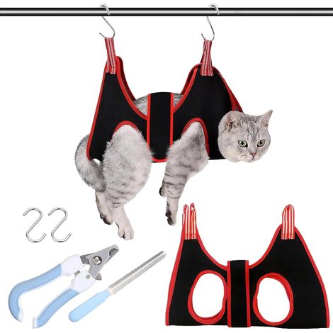 Katzenpflege Hängematte, Haustierpflege Hängemattengeschirr, (1/5)