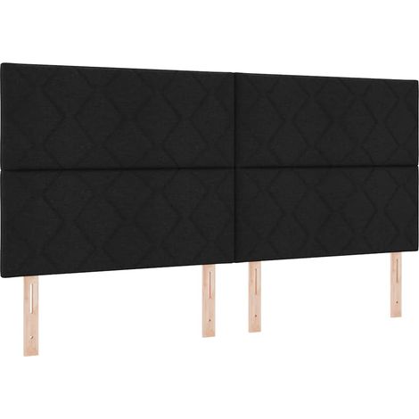 Maison Exclusive - Testiera Nero 200 cm Tessuto
