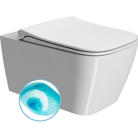 WC suspendu NUBES, Swirlflush, 35x55cm, blanc ExtraGlaze (1/4)