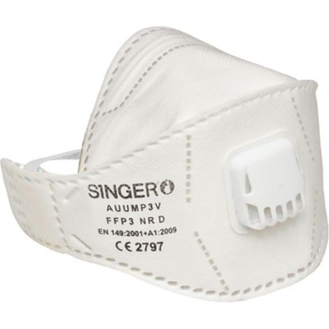 Demi-masque pliable FFP3 NR D Lot de 20 pièces - SINGER - AUUMP3V