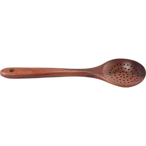 Teakholz-Löffel, langer Griff, Löffel, Schöpfkelle, großes Reispaddel, Holz-Kochlöffel, Skimmer, Schaufel aus Holz, K (1/5)
