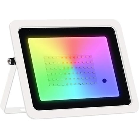 Projecteurs LED d'extérieur, Projecteur Led RGB 100W 50W 30W 20W, Étanche Conforme À La Norme IP68, Éclaira D'extérieur, Lampes À Réflecteur, Éclaira De Paysa pour cour, parking, patio, aire de jeux(W (1/5)