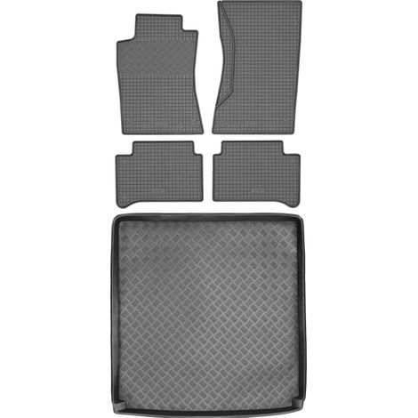 Juego de alfombrillas de goma para coche y maletero para Mercedes Clase E W211 Familiar (2003-2009).