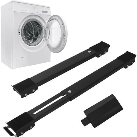 Set of 2 Practical Adjustable Easymove Washing Machine Holders with Non-Slip Rubber for Washing Machines, Fridges, Sofas, Non-Slip (1/5)