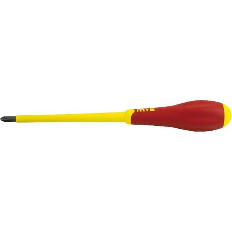 Tournevis Pozidriv® isolé 1000 V – Lame Chrome Vanadium Molybdène – Manche bimatière VDE-GS – MOB (1/5)