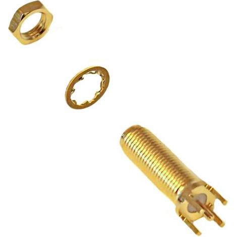 Mueller Electric BU-1420701491 Spina adattatore Presa SMA - Circuito stampato Ottone