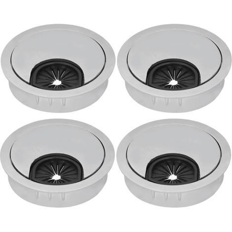 Couvercle du Trou de Bureau, 4 Set Desk Cable Tire Trement avec électroplations Processus de Bureau Couvre-Cordon HOL de Bureau Couvercle du Trou de Bureau pour Câbles pour Les Bureaux (Boîte de 50 (1/5)