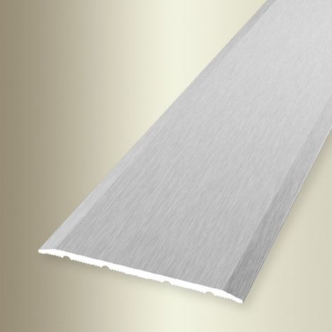 PROVISTON  Übergangs- & Ausgleichsprofil  Aluminium  60 x 1000 mm  Silber Fein Geschliffen  Bodenprofil  Metallprofil  Übergangsschiene