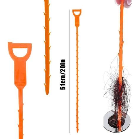 6 Pcs Spirales de Nettoyage de canalisations 51 cm de Long Déboucheur idéal pour Un Nettoyage écologique des tuyaux La Spirale de vidange pour Les Vrais bricoleurs (1/3)