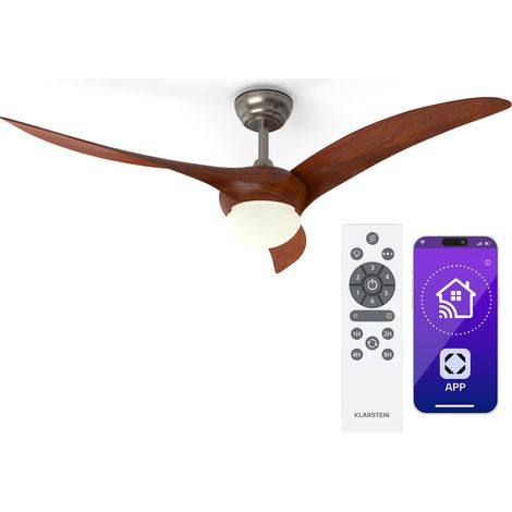 Klarstein Ventilatore da soffitto Monteverde con luce dimmerabile