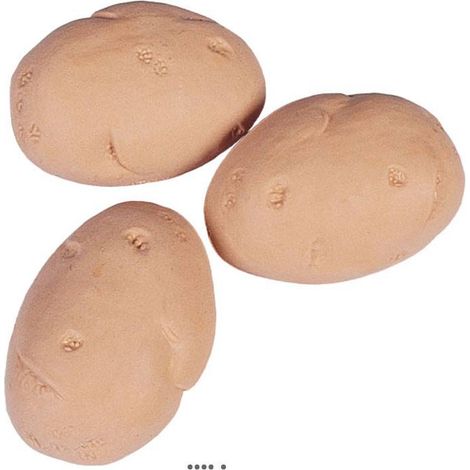 Pomme de terre artificielle Grande X 3 Plastique soufflé L 105x75 mm (1/3)