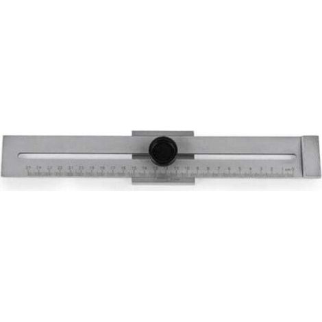 – Marcatore in acciaio al carbonio da 250 mm – Precisione 0,1 mm – Manopola di regolazione rotante – Per marcature precise nel legno -Crezuo