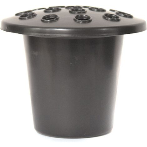 Lntyq Lot de 2 vases funéraires avec couvercle en plastique - Décoration tombale idéale pour fleurs fraîches ou artificielles - Couvercle noir
