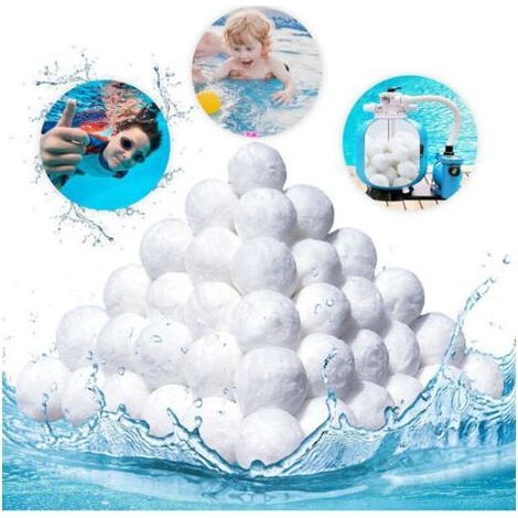 Balle Filtrante Piscine,700g Balles Filtrantes,pour systèmes de de Sable Filtration Piscine,Convient à Divers Systèmes De Filtration- (1/4)