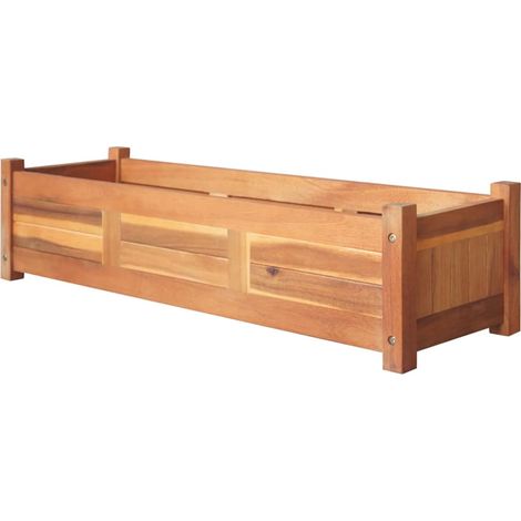 Maison Exclusive - Letti Rialzati da Giardino 2 pz in Legno di Acacia 100x30x25 cm (1/5)