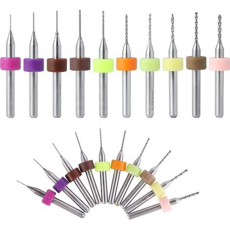 20-teiliges Set aus 0,3–1,2 mm Wolframkarbid-Mikrobohrern für Leiterplatten (PCB) – Mini-Spiralbohrer für Gravur, Metallurgie, Schmuck und CNC-Gravur (1/5)